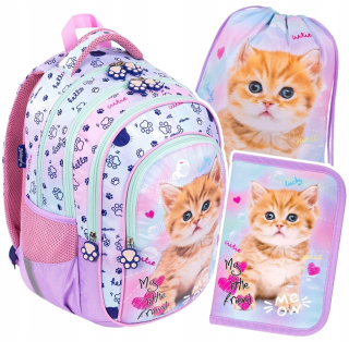 4-komorový batoh BPL58 My Little Friend PASTEL KITTY Majewski + 2 ďalšie produkty